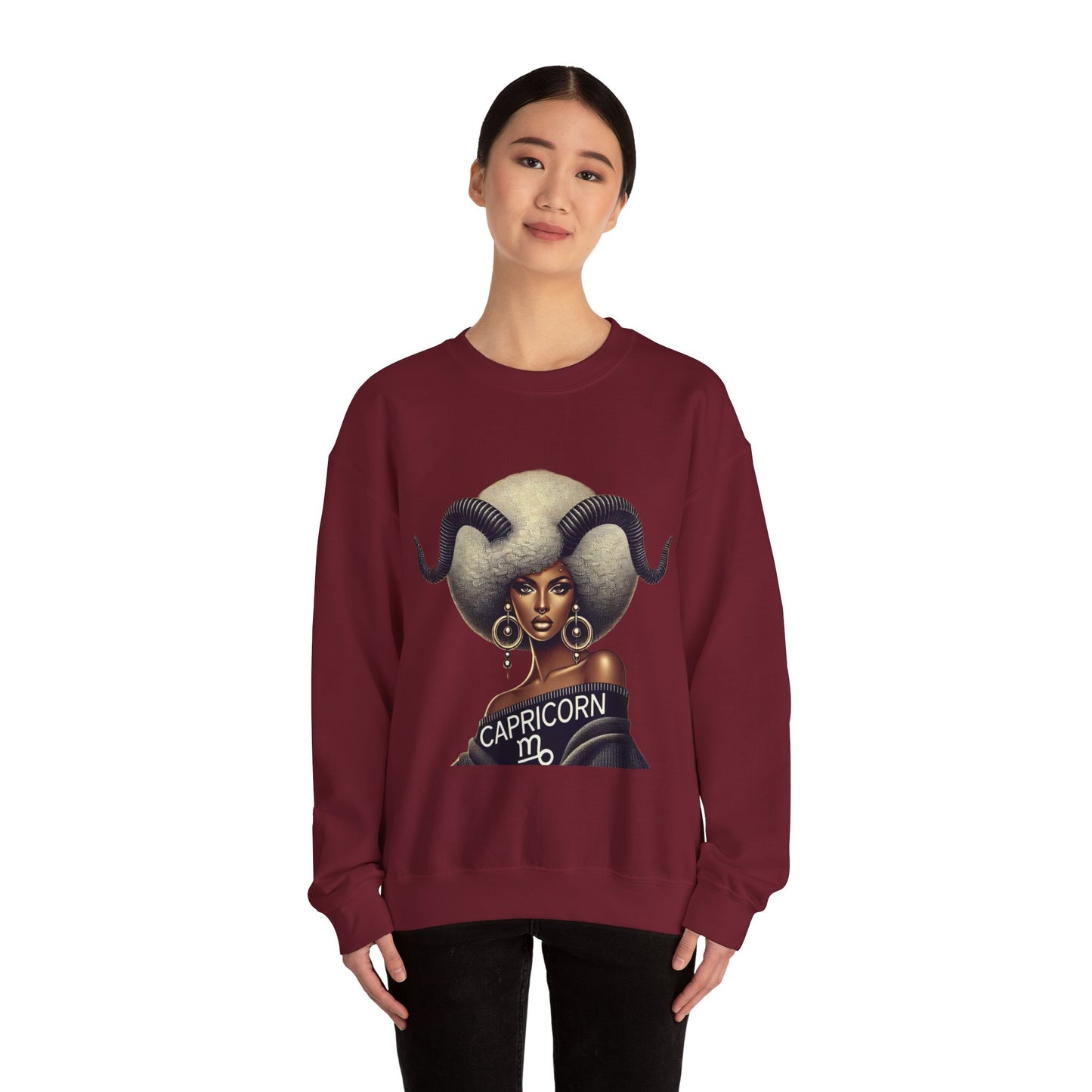 Capricorn Zodiac Sweatshirt for Astrology Lovers - Unisex Heavy Blend® Crewneck