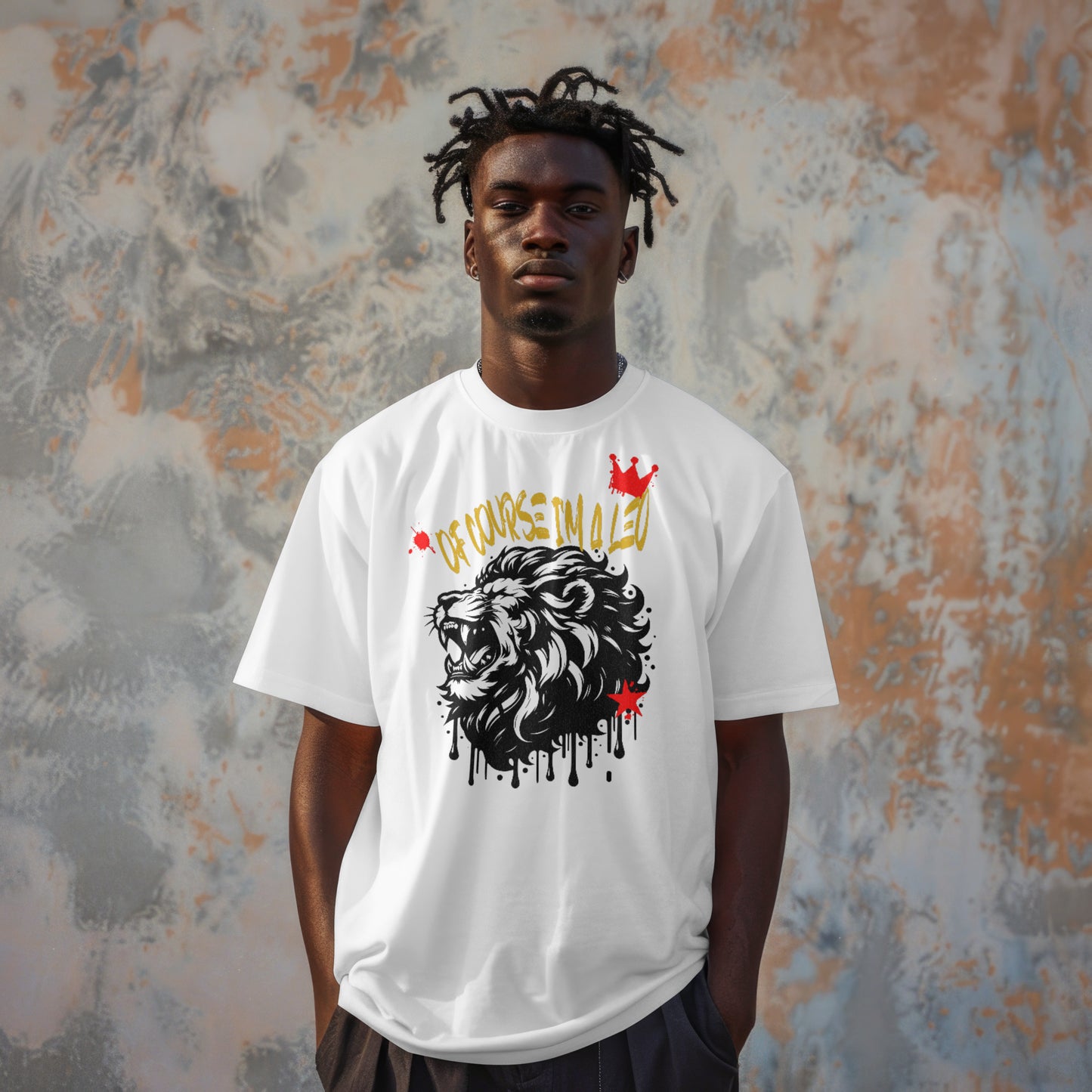 Unisex Heavy Cotton Tee - 'Of Course I'm a Lion' Graphic Tee