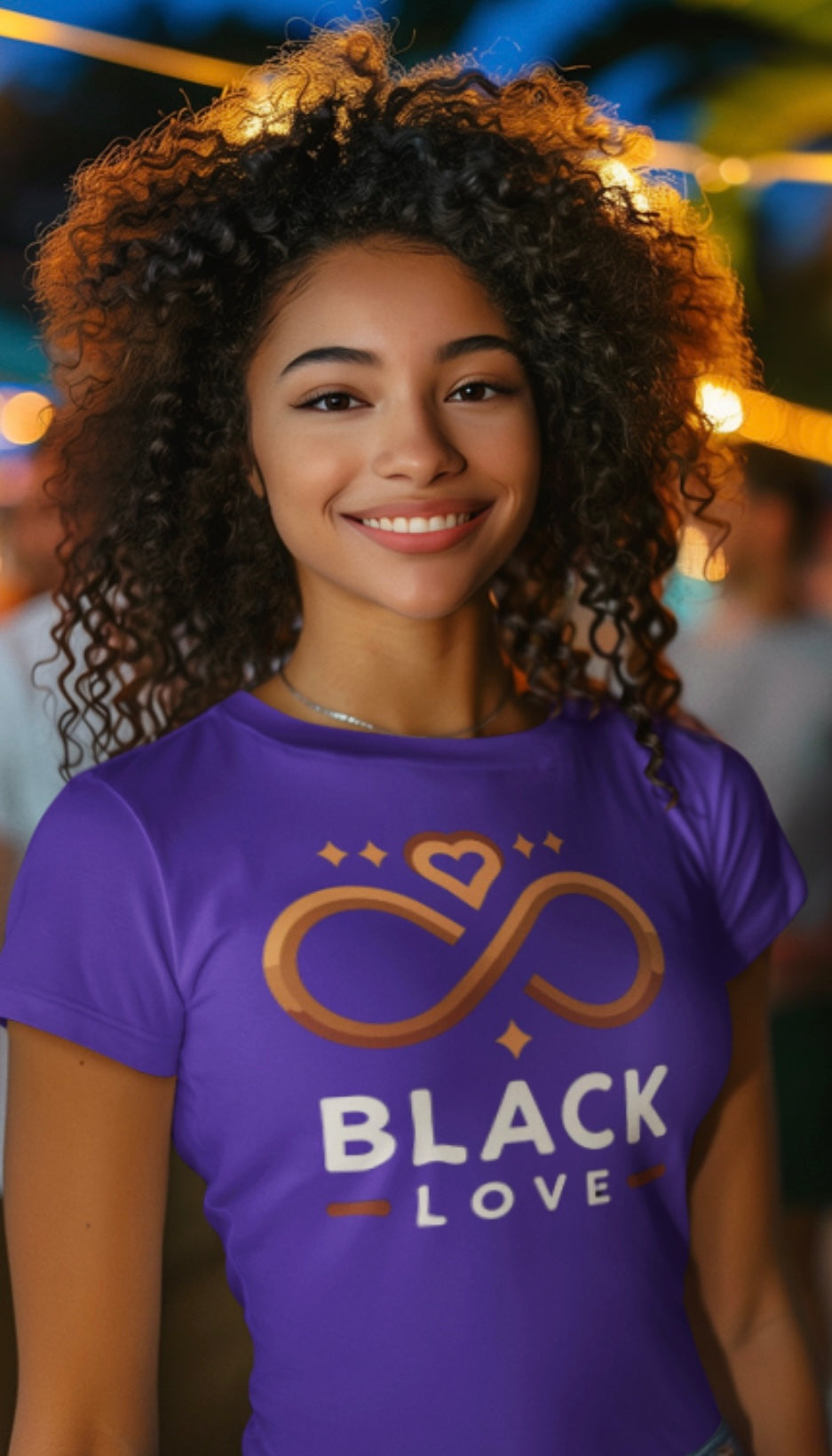 Unisex Softstyle T-Shirt - Black Love Infinity Design